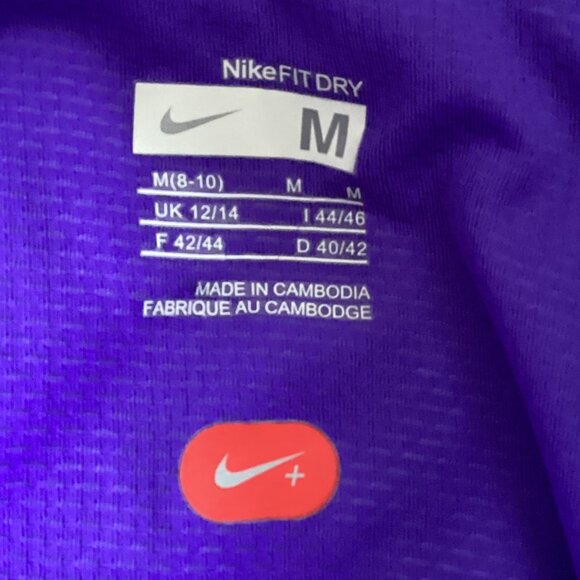 Nike Fit Dry Women's Pullover Purple Sweater Activewear 1/4 Zip Size M Layering - Picture 6 of 7